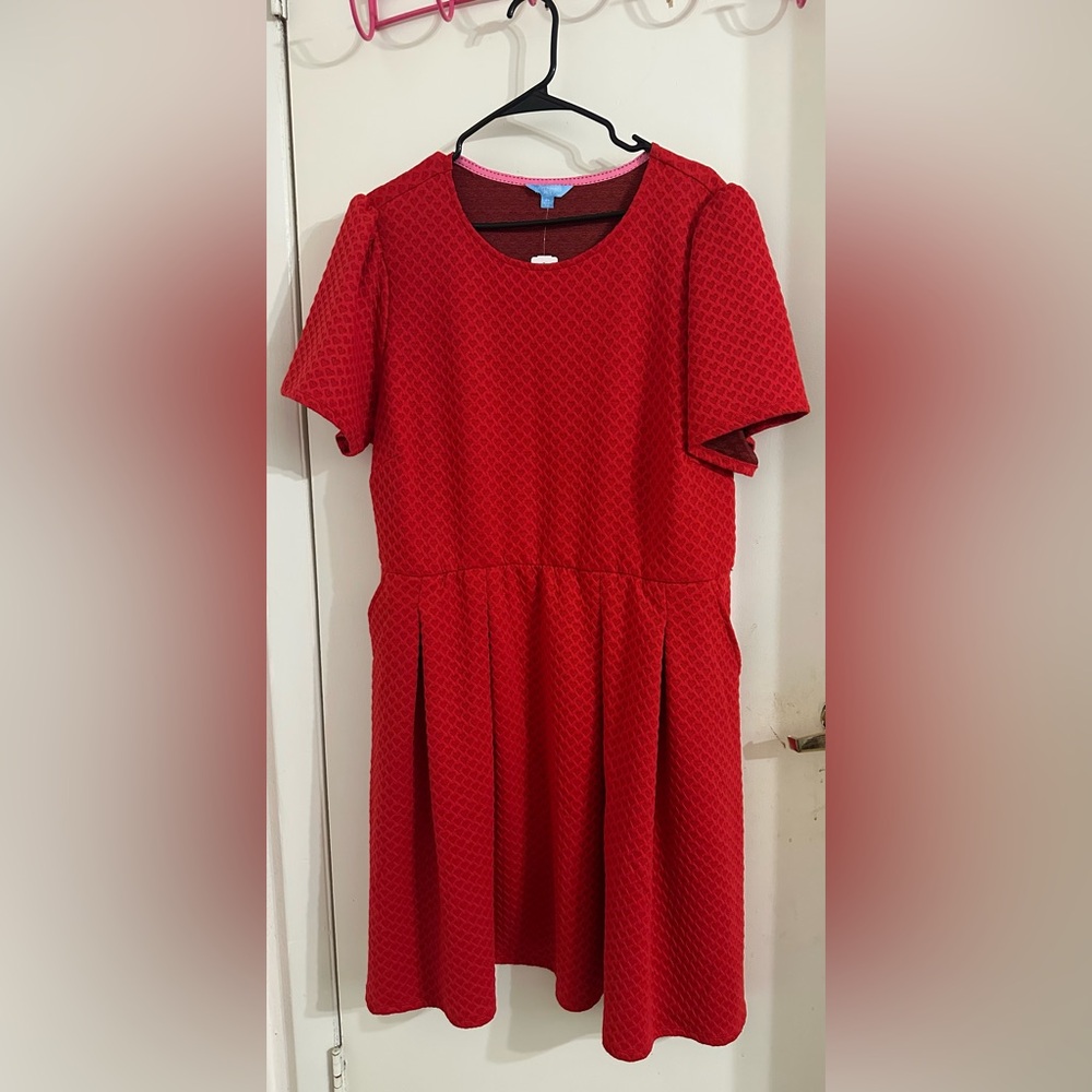 Draper James Plus Size Short Sleeve Knit Fit & Flare Dress